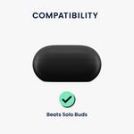 TV, Audio-Video si Foto - Portabile audio - Casti audio - Husa casti Kwmobile pentru Beats Solo Buds, protectie la zgarieturi, Silicon, gri - Infinity.ro
