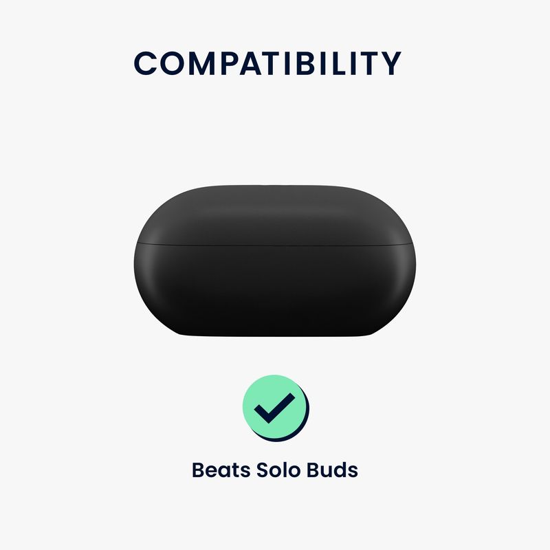 TV, Audio-Video si Foto - Portabile audio - Casti audio - Husa casti Kwmobile pentru Beats Solo Buds, protectie la zgarieturi, Silicon, gri - Infinity.ro
