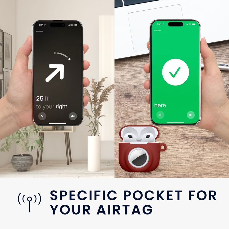 TV, Audio-Video si Foto - Portabile audio - Casti audio - Husa casti Kwmobile pentru Apple AirPods 4, protectie la zgarieturi, Silicon, rosu - Infinity.ro
