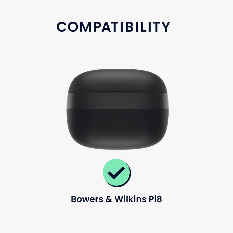 TV, Audio-Video si Foto - Portabile audio - Casti audio - Husa casti Kwmobile pentru Bowers & Wilkins Pi6, Pi8, protectie la zgarieturi, Silicon, negru - Infinity.ro