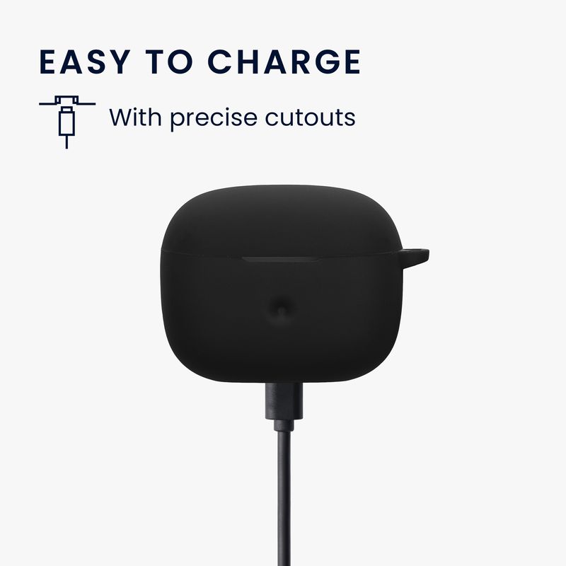 TV, Audio-Video si Foto - Portabile audio - Casti audio - Husa casti Kwmobile pentru Bowers & Wilkins Pi6, Pi8, protectie la zgarieturi, Silicon, negru - Infinity.ro