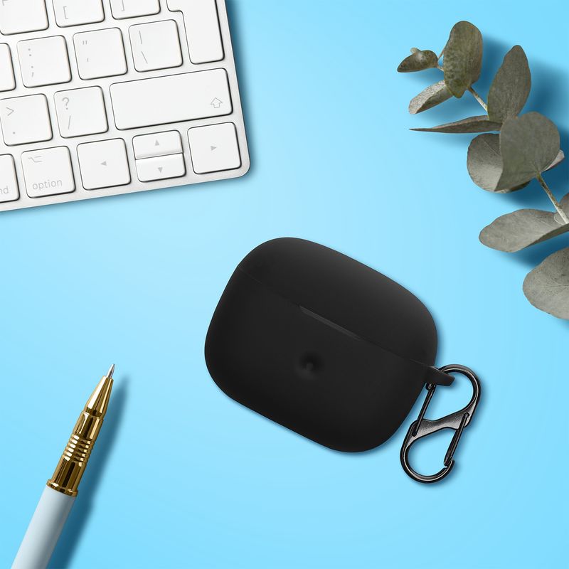 TV, Audio-Video si Foto - Portabile audio - Casti audio - Husa casti Kwmobile pentru Bowers & Wilkins Pi6, Pi8, protectie la zgarieturi, Silicon, negru - Infinity.ro
