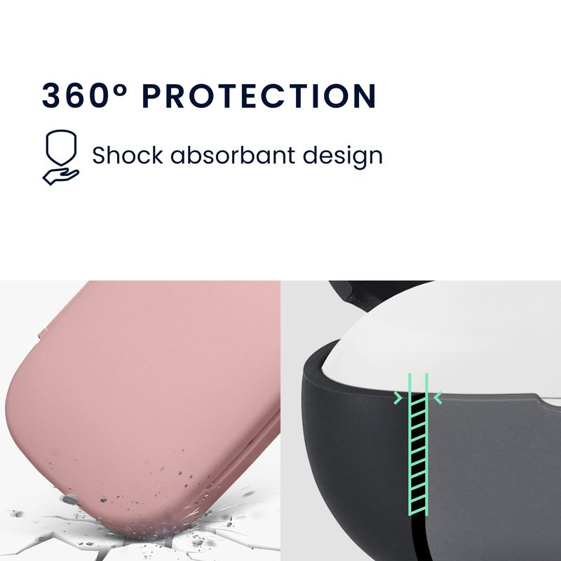 TV, Audio-Video si Foto - Portabile audio - Casti audio - Husa casti Kwmobile pentru Honor Earbuds Open, protectie la zgarieturi, Silicon, roz - Infinity.ro