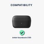 TV, Audio-Video si Foto - Portabile audio - Casti audio - Husa casti Kwmobile pentru Anker Soundcore C50i, protectie la zgarieturi, Silicon, verde - Infinity.ro