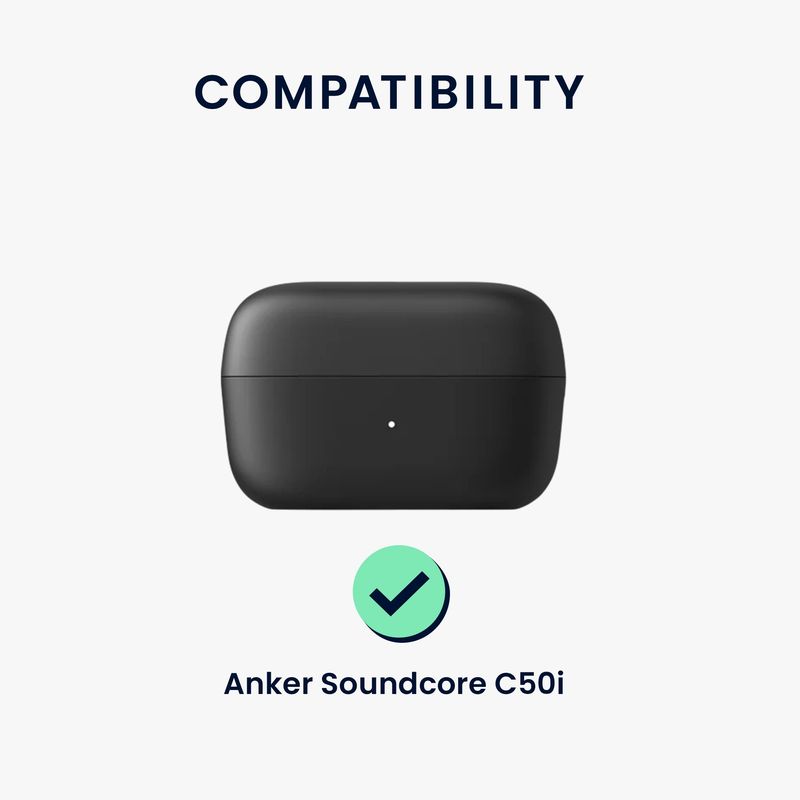 TV, Audio-Video si Foto - Portabile audio - Casti audio - Husa casti Kwmobile pentru Anker Soundcore C50i, protectie la zgarieturi, Silicon, verde - Infinity.ro