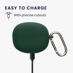 TV, Audio-Video si Foto - Portabile audio - Casti audio - Husa casti Kwmobile pentru Baseus Bowie MC1 Open Ear, protectie la zgarieturi, Silicon, verde - Infinity.ro