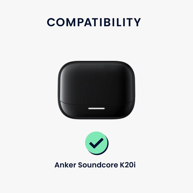 TV, Audio-Video si Foto - Portabile audio - Casti audio - Husa casti Kwmobile pentru Anker Soundcore K20i, protectie la zgarieturi, Silicon, albastru - Infinity.ro