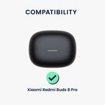 TV, Audio-Video si Foto - Portabile audio - Casti audio - Husa casti Kwmobile pentru Xiaomi Redmi Buds 8 Pro, protectie la zgarieturi, Silicon, albastru - Infinity.ro