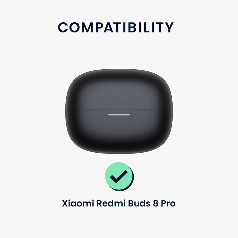 TV, Audio-Video si Foto - Portabile audio - Casti audio - Husa casti Kwmobile pentru Xiaomi Redmi Buds 8 Pro, protectie la zgarieturi, Silicon, albastru - Infinity.ro