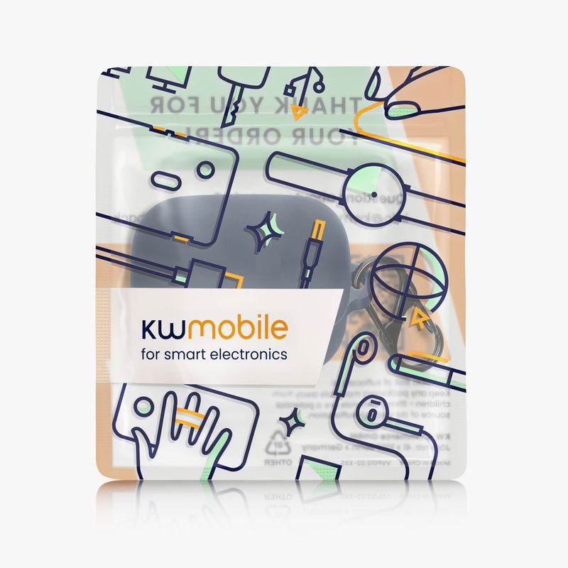 TV, Audio-Video si Foto - Portabile audio - Casti audio - Husa casti Kwmobile pentru Anker Soundcore K20i, protectie la zgarieturi, Silicon, albastru - Infinity.ro