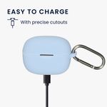 TV, Audio-Video si Foto - Portabile audio - Casti audio - Husa casti Kwmobile pentru Xiaomi Redmi Buds 8 Pro, protectie la zgarieturi, Silicon, albastru - Infinity.ro