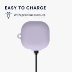TV, Audio-Video si Foto - Portabile audio - Casti audio - Husa casti Kwmobile pentru Samsung Galaxy Buds FE, protectie la zgarieturi, Silicon, mov - Infinity.ro