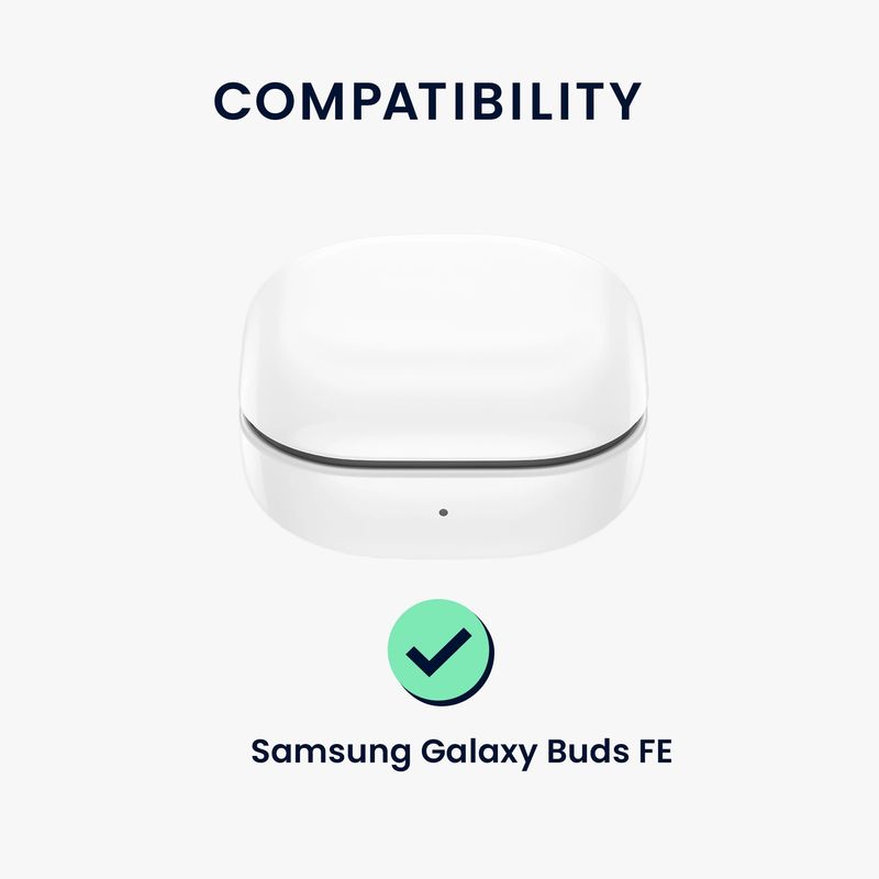 TV, Audio-Video si Foto - Portabile audio - Casti audio - Husa casti Kwmobile pentru Samsung Galaxy Buds FE, protectie la zgarieturi, Silicon, mov - Infinity.ro