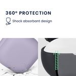 TV, Audio-Video si Foto - Portabile audio - Casti audio - Husa casti Kwmobile pentru Samsung Galaxy Buds FE, protectie la zgarieturi, Silicon, mov - Infinity.ro