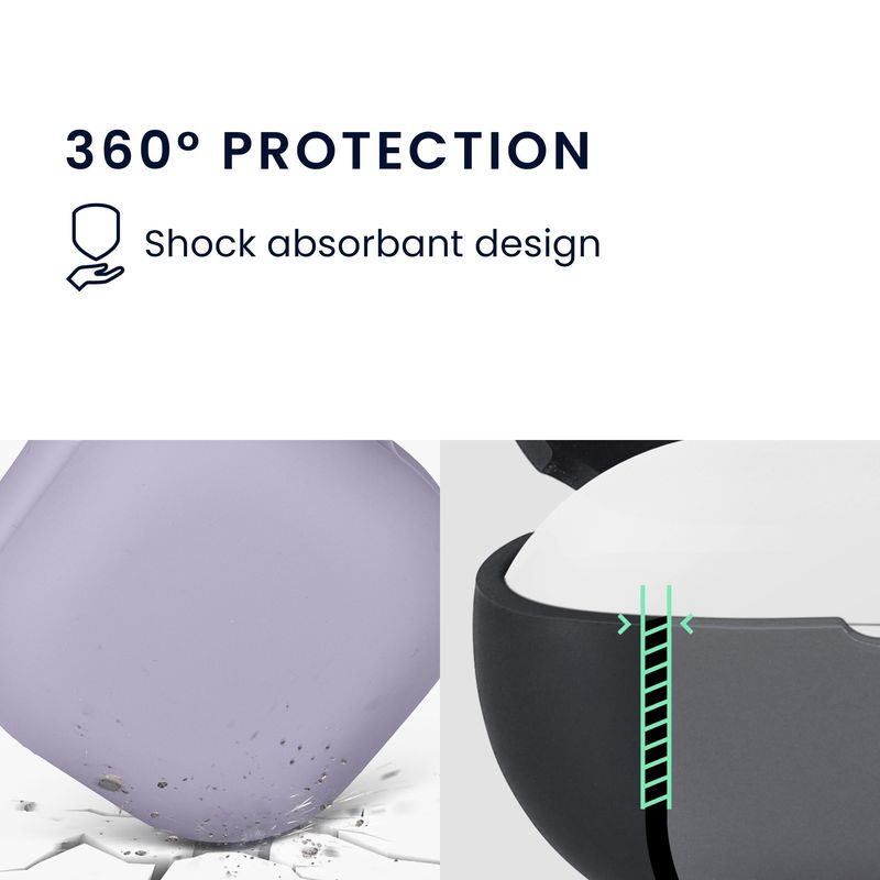TV, Audio-Video si Foto - Portabile audio - Casti audio - Husa casti Kwmobile pentru Samsung Galaxy Buds FE, protectie la zgarieturi, Silicon, mov - Infinity.ro