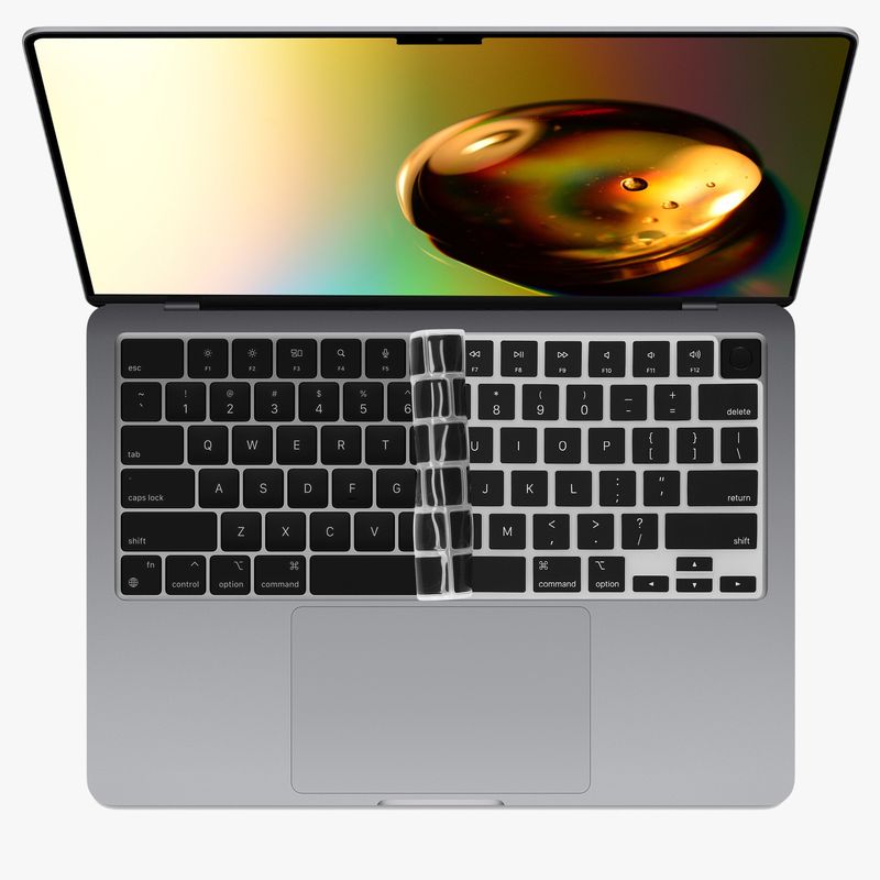 Laptop, Telefoane si Tablete - Laptopuri si accesorii - Piese laptop - Folii protectie si autocolante laptop - Folie tastatura laptop Kwmobile pentru Apple MacBook Air 13.6 M3 2024 (A3113), antizgarieturi, antipraf, silicon, negru - Infinity.ro