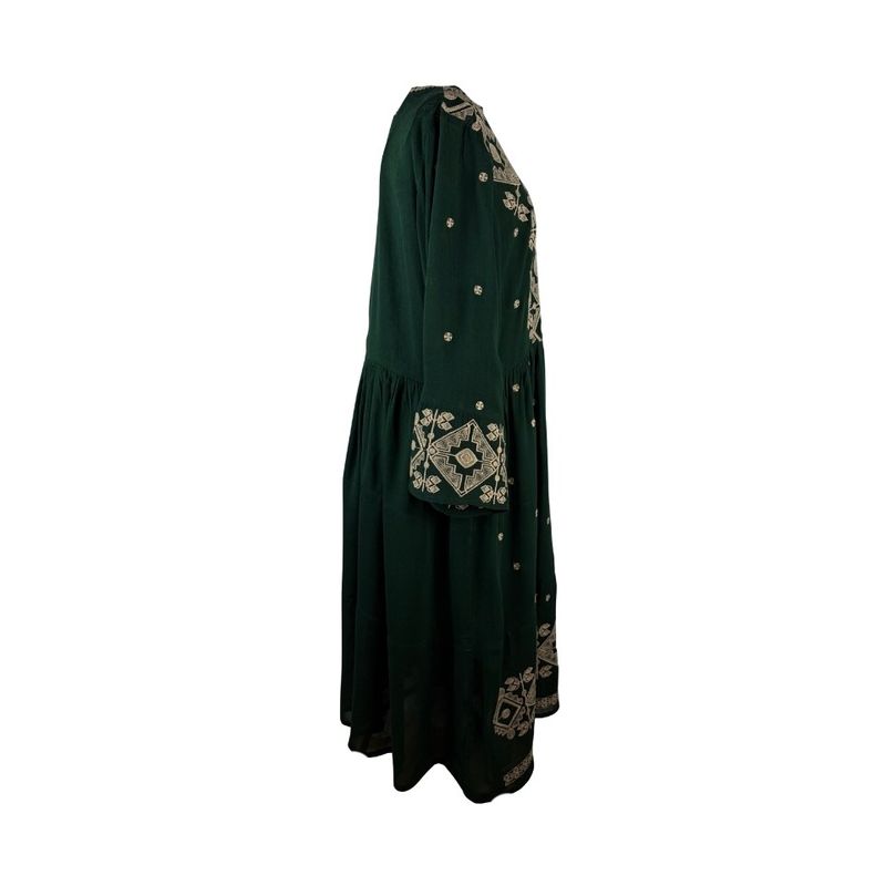 Fashion, accesorii si bijuterii - Femei - Imbracaminte femei - Rochii femei - Rochie dama AU26 verde/crem , marimea S - Infinity.ro