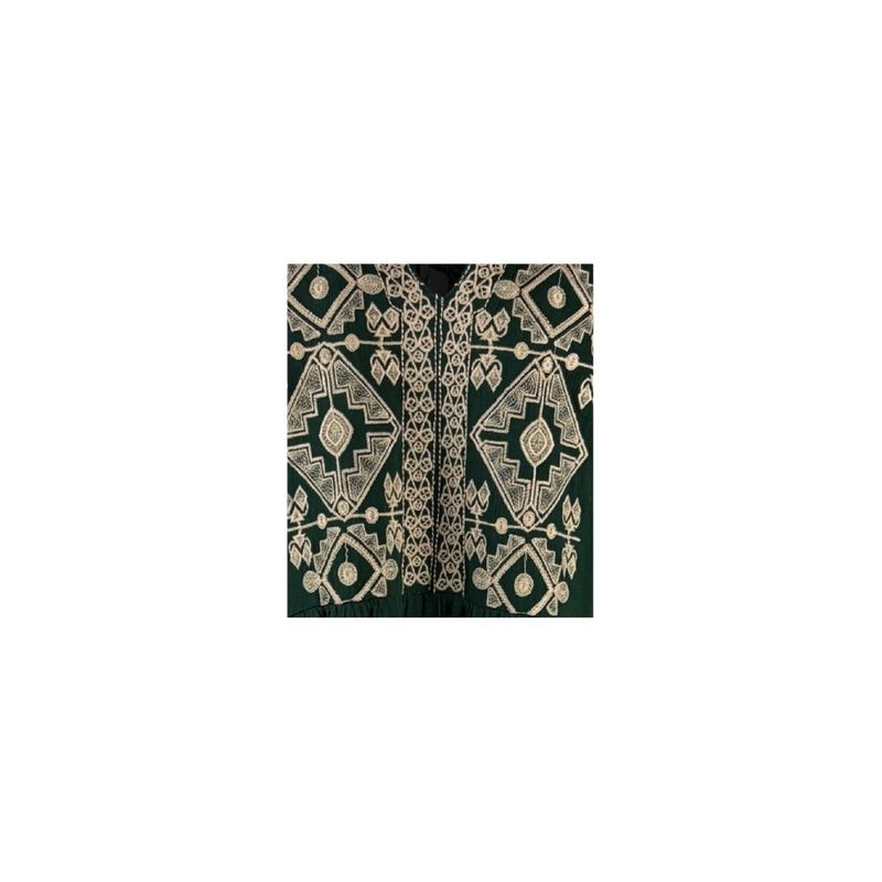 Fashion, accesorii si bijuterii - Femei - Imbracaminte femei - Rochii femei - Rochie dama AU26 verde/crem , marimea S - Infinity.ro