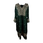Fashion, accesorii si bijuterii - Femei - Imbracaminte femei - Rochii femei - Rochie dama AU26 verde/crem , marimea S - Infinity.ro