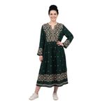Fashion, accesorii si bijuterii - Femei - Imbracaminte femei - Rochii femei - Rochie dama AU26 verde/crem , marimea S - Infinity.ro