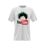 Fashion, accesorii si bijuterii - Barbati - Imbracaminte - Tricouri si bluze barbati - Tricou barbati My Hero Academia Youtube Creator Anime, alb, marime 2XL - Infinity.ro