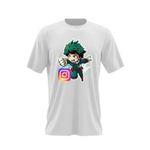 Fashion, accesorii si bijuterii - Barbati - Imbracaminte - Tricouri si bluze barbati - Tricou barbati My Hero Academia Instagram Creator Anime Manga, alb, marime 2XL - Infinity.ro