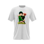 Fashion, accesorii si bijuterii - Barbati - Imbracaminte - Tricouri si bluze barbati - Tricou barbati My Hero Academia Deku Uraraka Love Anime, alb, marime 2XL - Infinity.ro