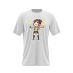 Fashion, accesorii si bijuterii - Barbati - Imbracaminte - Tricouri si bluze barbati - Tricou barbati Mikasa Ackerman Attack Titan Manga Anime, alb, marime 2XL - Infinity.ro