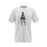 Fashion, accesorii si bijuterii - Barbati - Imbracaminte - Tricouri si bluze barbati - Tricou barbati Mikasa Attack Titan Manga Anime Swords, alb, marime 2XL - Infinity.ro