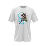 Fashion, accesorii si bijuterii - Barbati - Imbracaminte - Tricouri si bluze barbati - Tricou barbati Mikasa Ackerman Attack on Titan AOT Combat, alb, marime 2XL - Infinity.ro