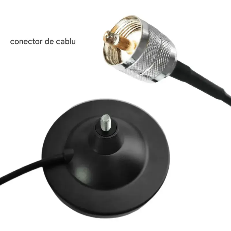 Auto si Moto - Electronice auto - Statii radio si detectoare radar - Antena pentru Statie Auto CB, Baza magnetica 88mm, Inaltime 71cm, Lungime cablu 5m, Frecventa 27 Mhz, Universala - Infinity.ro