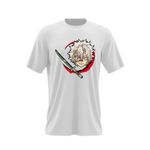 Fashion, accesorii si bijuterii - Barbati - Imbracaminte - Tricouri si bluze barbati - Tricou barbati Demon Slayer Sanemi Bebe Samurai, alb, marime 2XL - Infinity.ro