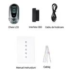 Auto si Moto - Electronice auto - Accesorii electronice auto - Cheie Auto Smart cu Display 700 Negru, Activare Keyless Entry, 4 butoane, LCD cu touchscreen - Infinity.ro