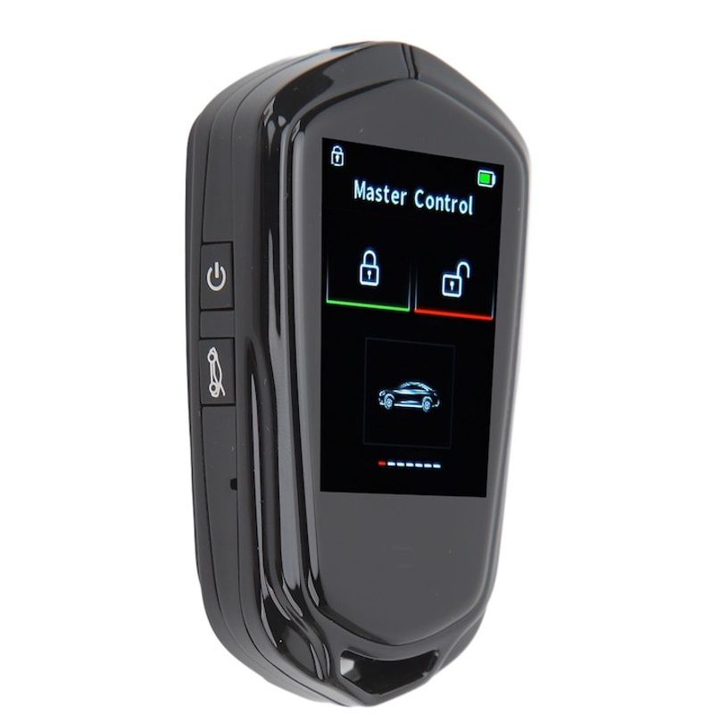 Auto si Moto - Electronice auto - Accesorii electronice auto - Cheie Auto Smart cu Display 858 Negru, Activare Keyless Entry, 4 butoane, LCD cu touchscreen - Infinity.ro