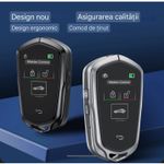 Auto si Moto - Electronice auto - Accesorii electronice auto - Cheie Auto Smart cu Display 858 Negru, Activare Keyless Entry, 4 butoane, LCD cu touchscreen - Infinity.ro