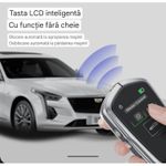 Auto si Moto - Electronice auto - Accesorii electronice auto - Cheie Auto Smart cu Display 858 Argintiu,, Activare Keyless Entry, 4 butoane, LCD cu touchscreen - Infinity.ro