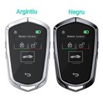 Auto si Moto - Electronice auto - Accesorii electronice auto - Cheie Auto Smart cu Display 858 Argintiu,, Activare Keyless Entry, 4 butoane, LCD cu touchscreen - Infinity.ro