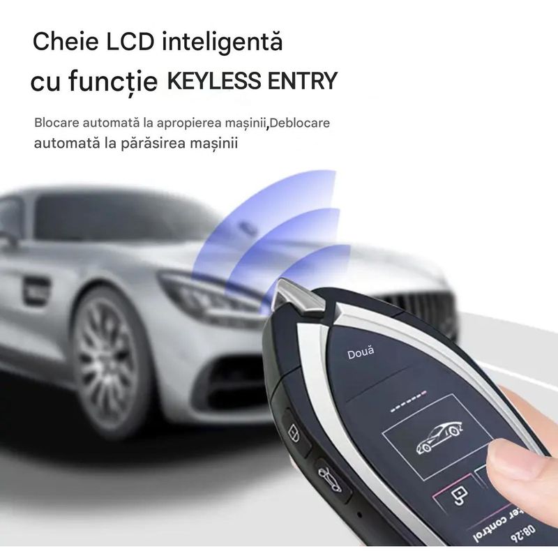 Auto si Moto - Electronice auto - Accesorii electronice auto - Cheie Auto Smart cu display CerCip 930 , Activare Keyless Entry, 4 butoane, LCD cu touchscreen - Infinity.ro
