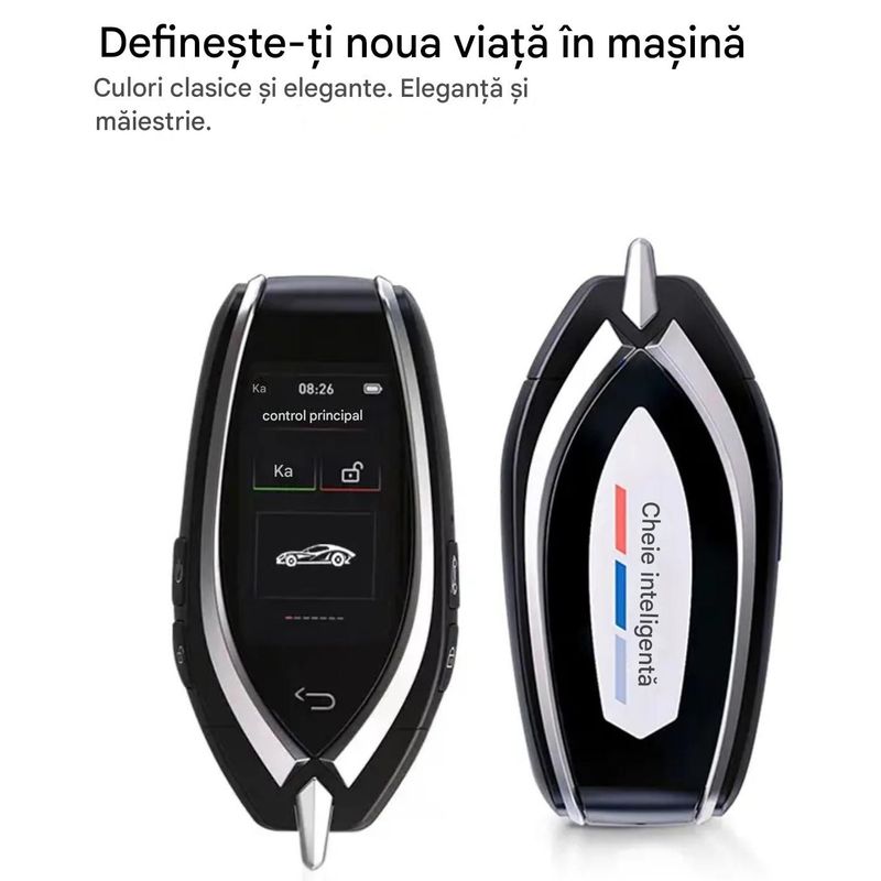Auto si Moto - Electronice auto - Accesorii electronice auto - Cheie Auto Smart cu display CerCip 930 , Activare Keyless Entry, 4 butoane, LCD cu touchscreen - Infinity.ro