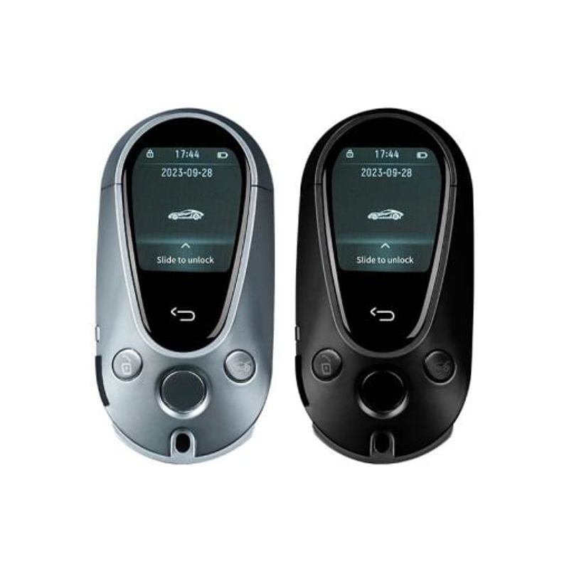 Auto si Moto - Electronice auto - Accesorii electronice auto - Cheie Auto Smart cu Display 700 Argintiu, Activare Keyless Entry, 4 butoane, LCD cu touchscreen - Infinity.ro