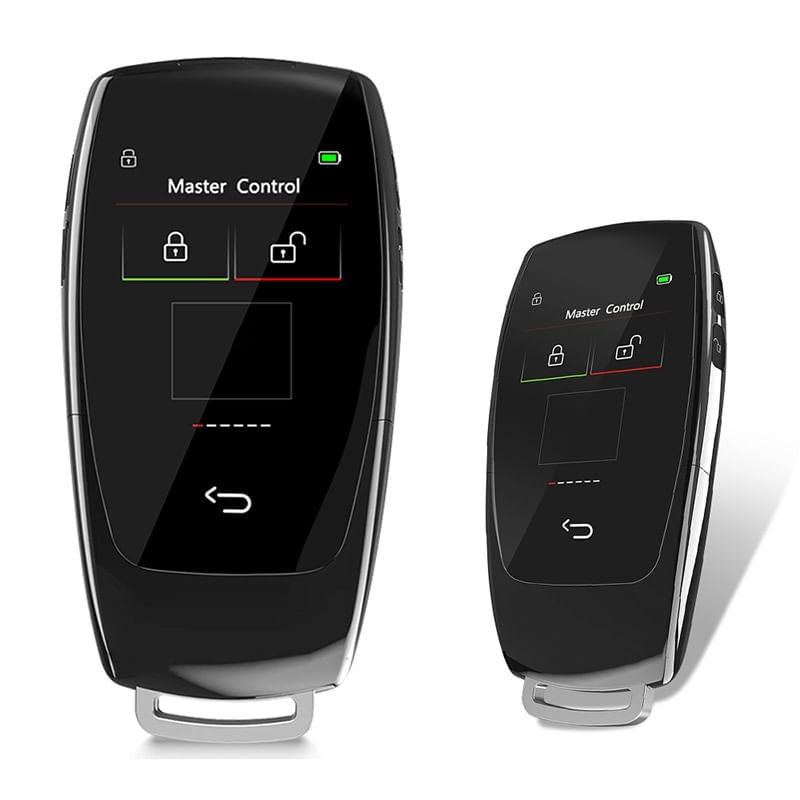 Auto si Moto - Electronice auto - Accesorii electronice auto - Cheie Auto Smart cu Display CerCip 799 Negru, Activare Keyless Entry, 4 butoane, LCD cu touchscreen - Infinity.ro