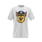 Fashion, accesorii si bijuterii - Barbati - Imbracaminte - Tricouri si bluze barbati - Tricou barbati Paw Patrol Ciobanesc German Catel Politist, alb, marime 2XL - Infinity.ro