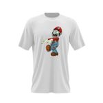 Fashion, accesorii si bijuterii - Barbati - Imbracaminte - Tricouri si bluze barbati - Tricou barbati Super Mario Bros Call of Duty Zombies, alb, marime 2XL - Infinity.ro