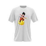 Fashion, accesorii si bijuterii - Barbati - Imbracaminte - Tricouri si bluze barbati - Tricou barbati Son Goku Minecraft Dragon Ball Z, alb, marime 2XL - Infinity.ro