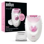 Ingrijire personala si Cosmetice - Aparate & accesorii ingrijire personala - Epilatoare si accesorii - Epilatoare - Epilator Braun Silk-épil 3 3-031, MicroGrip, Smart Light, 20 de pensete, Cap de ras + Pieptene, 2 viteze, Roz - Infinity.ro