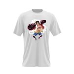 Fashion, accesorii si bijuterii - Barbati - Imbracaminte - Tricouri si bluze barbati - Tricou barbati Doflamingo One Piece Superhero Cartoon, alb, marime 2XL - Infinity.ro