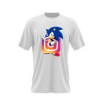 Fashion, accesorii si bijuterii - Barbati - Imbracaminte - Tricouri si bluze barbati - Tricou barbati Sonic the Hedgehog Instagram Insta Creator, alb, marime 2XL - Infinity.ro