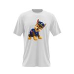 Fashion, accesorii si bijuterii - Barbati - Imbracaminte - Tricouri si bluze barbati - Tricou barbati Paw Patrol Chase Dog Caine Politie, alb, marime 2XL - Infinity.ro