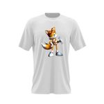 Fashion, accesorii si bijuterii - Barbati - Imbracaminte - Tricouri si bluze barbati - Tricou barbati Sonic Tails Mecanic Chaos, alb, marime 2XL - Infinity.ro