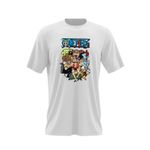 Fashion, accesorii si bijuterii - Barbati - Imbracaminte - Tricouri si bluze barbati - Tricou barbati One Piece Anime All Crew Gang Eiichiro Oda, alb, marime 2XL - Infinity.ro